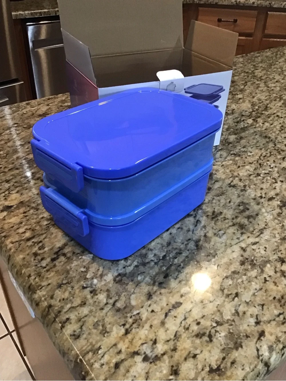 BlueStackable Bento Lunch Box - 2 Tier Food Storage